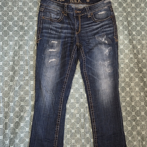 Buckle black fit no.146 29 cropped distressed Blue denim Jeans - Picture 5 of 8